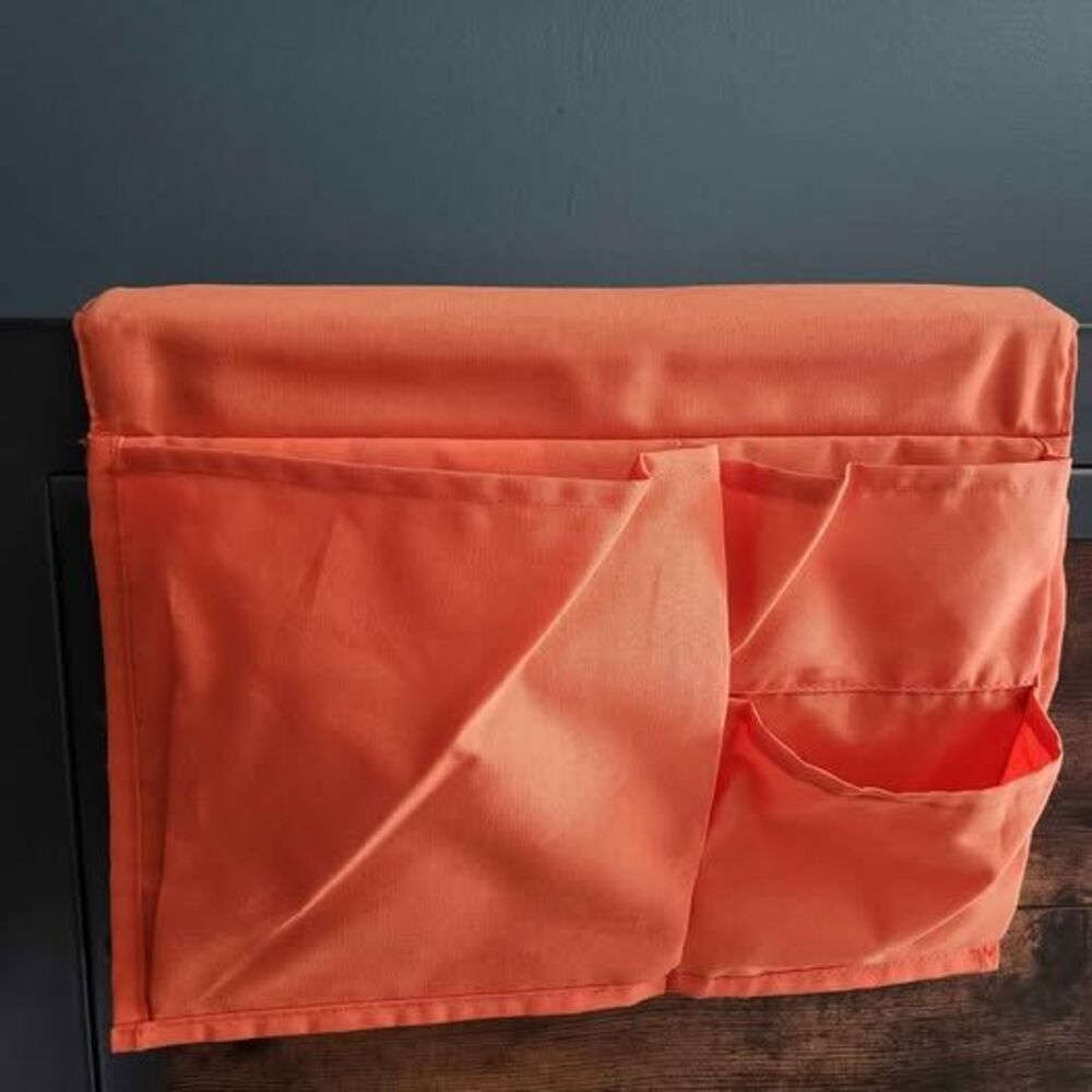 IKEA STICKAT Bed Storage Pocket Organizer Orange Felt Textile